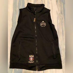 Equine Couture black vest with gold detail